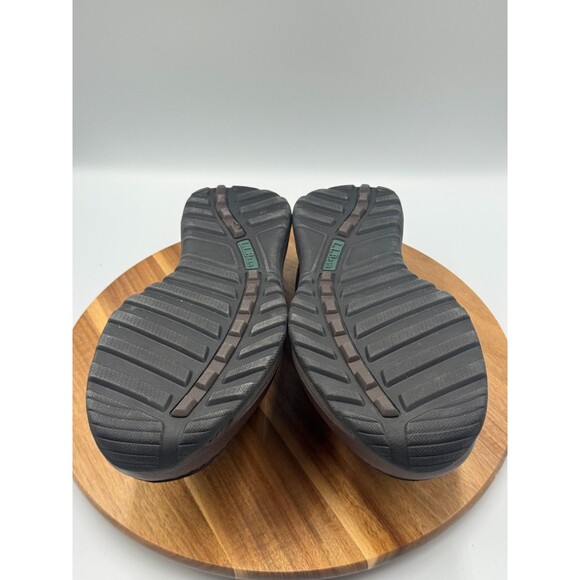 LL BEAN Men\'s Pebbled Leather Slip-on Shoes Sz 11 Fleece Lined Mule Style 71341